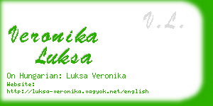 veronika luksa business card